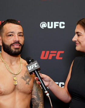 Featherweight Dan Ige Speaks With UFC.com After His KO Victory Over Andre Fili At UFC Fight Night: Hermansson vs Pyfer On February 10, 2024 At The UFC APEX In Las Vegas