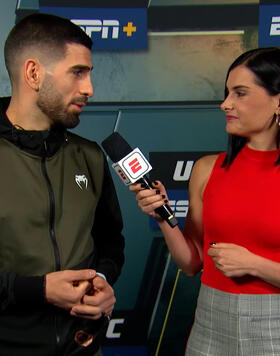 Featherweight Challenger Ilia Topuria Talks To Megan Olivi Ahead Of UFC 298: Volkanovski vs Topuria, Live From Honda Center in Anaheim, California 