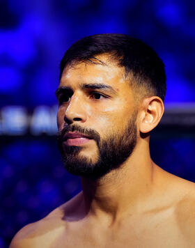 Yair Rodriguez of Mexico enters the Octagon in the UFC featherweight championship fight during the UFC 290 event at T-Mobile Arena on July 08, 2023 in Las Vegas, Nevada. (Photo by Jeff Bottari/Zuffa LLC)