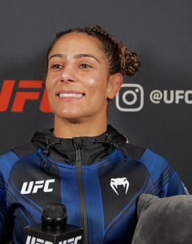 Strawweight Tabatha Ricci Reacts With UFC.com After Her Submission Victory Over Jessica Penne At UFC 285: Jones vs Gane On March 4, 2023