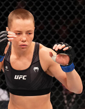 Rose Namajunas faces Manon Fiorot of France in a flyweight fight during the UFC Fight Night event at The Accor Arena on September 02, 2023 in Paris, France. (Photo by Josh Hedges/Zuffa LLC)