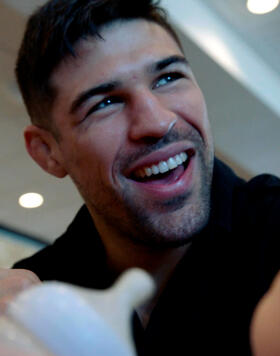 UFC welterweight Vicente Luque smiles.