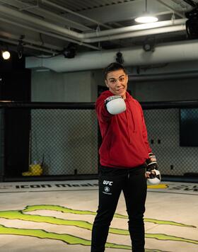 Jéssica Andrade trains at the UFC Performance Institute in Las Vegas, Nevada, on April 4, 2024. (Photo by Marlin Cortez/Zuffa LLC)