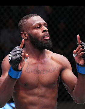 Montel Jackson reacts after his TKO victory over Rani Yahya of Brazil in a bantamweight fight during the UFC Fight Night event at UFC APEX on April 22, 2023 in Las Vegas, Nevada. (Photo by Chris Unger/Zuffa LLC)