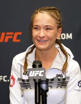 Karolina Kowalkiewicz talks about getting back in the win column with UFC.COM after submitting Felice Herrig at UFC Fight Night: Volkov vs Rozenstruik