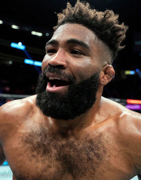 Chris Curtis reacts after defeating Joaquin Buckley in a middleweight fight during the UFC 282 event at T-Mobile Arena on December 10, 2022 in Las Vegas, Nevada. (Photo by Chris Unger/Zuffa LLC)