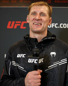 Heavyweight Alexander Volkov Reacts With UFC.com After His Unanimous Decision Victory Over Sergei Pavlovich At UFC Fight Night: Whittaker vs Aliskerov on June 22, 2024