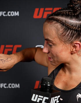 Flyweight Maycee Barber Reacts With UFC.com After Her TKO Victory Over Amanda Ribas At UFC Fight Night: Emmett vs Topuria On June 24, 2023