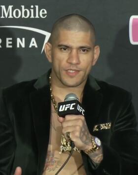 Light Heavyweight Champion Alex Pereira speaks to the media following UFC 303: Pereira vs Procházka in Las Vegas, Nevada.