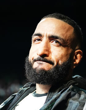 Belal Muhammad prepares to face Leon Edwards of Jamaica in the UFC welterweight championship bout during the UFC 304 event at Co-op Live on July 27, 2024 in Manchester, England. (Photo by Chris Unger/Zuffa LLC)