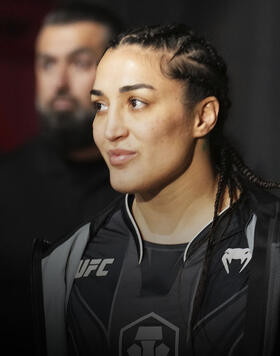 Tatiana Suarez prepares to fight Montana De La Rosa in a flyweight fight during the UFC Fight Night event at UFC APEX on February 25, 2023 in Las Vegas, Nevada. (Photo by Chris Unger/Zuffa LLC via Getty Images)