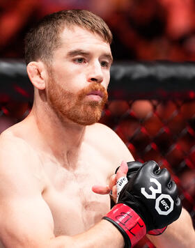 Cory Sandhagen prepares to fight Rob Font in a 140-pound catchweight fight during the UFC Fight Night event at Bridgestone Arena on August 05, 2023 in Nashville, Tennessee. (Photo by Jeff Bottari/Zuffa LLC)