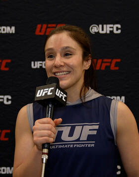 Coach Alexa Grasso Reacts With UFC.com After Kaan Ofli's Semifinal Win Over Roedie Roets During The Ultimate Fighter Season 32, Episode 10