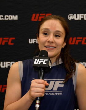 Coach Alexa Grasso Reacts With UFC.com After Robert Valentin's Semifinal Win Over Paddy McCorry During The Ultimate Fighter Season 32, Episode 11