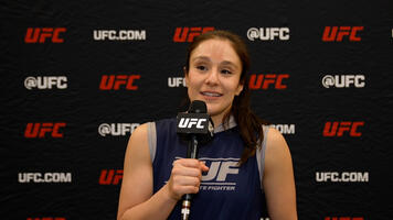 Coach Alexa Grasso Reacts With UFC.com After Robert Valentin's Semifinal Win Over Paddy McCorry During The Ultimate Fighter Season 32, Episode 11