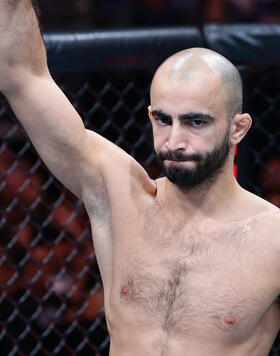 Giga Chikadze of Georgia prepares to face Alex Caceres in a featherweight bout during the UFC Fight Night event at Singapore Indoor Stadium on August 26, 2023 in Singapore. (Photo by Suhaimi Abdullah/Zuffa LLC)