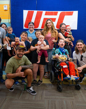 UFC athletes middleweight Brendan Allen, featherweight Dan Ige, and former bantamweight champion Miesha Tate visited Primary Children’s Hospital in Salt Lake City, Utah. 