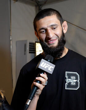 Middleweight Khamzat Chimaev Reacts With UFC.com After His Decision Victory Over Kamaru Usman At UFC 294: Makhachev vs Volkanovski 2 On October 21, 2023