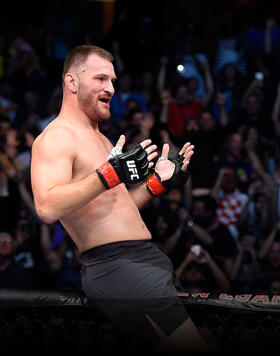 Stipe Miocic celebrates after defeating Alistair Overeem of The Netherlands in their UFC heavyweight championship bout during the UFC 203 event at Quicken Loans Arena on September 10, 2016 in Cleveland, Ohio. (Photo by Josh Hedges/Zuffa LLC)