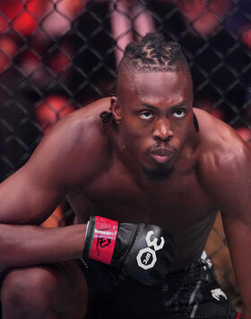 Jalin Turner reacts after his victory over Bobby Green in a lightweight fight during the UFC Fight Night event at Moody Center on December 02, 2023 in Austin, Texas. (Photo by Josh Hedges/Zuffa LLC)