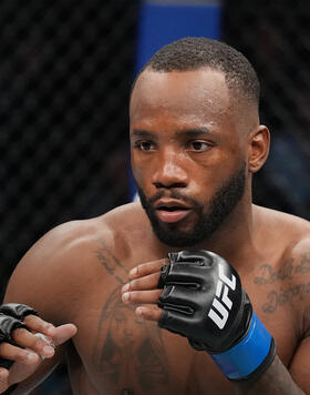 Leon Edwards of Jamaica faces Kamaru Usman of Nigeria in the UFC welterweight championship fight during the UFC 278 event at Vivint Arena on August 20, 2022 in Salt Lake City, Utah. (Photo by Josh Hedges/Zuffa LLC)