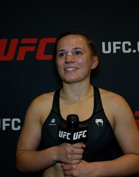 Flyweight Erin Blanchfield Reacts With UFC.com After Her Unanimous Decision Victory Over Taila Santos At UFC Fight Night: Holloway vs The Korean Zombie On August 26, 2023