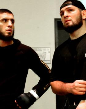 Islam Makhachev and Khabib Nurmagomedov