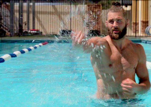 Jiří Procházka in a swimming pool on UFC 303 Embedded