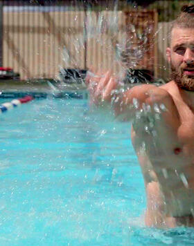 Jiří Procházka in a swimming pool on UFC 303 Embedded