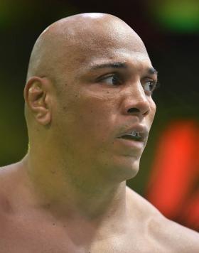 Marcos Rogerio de Lima of Brazil prepares to fight Maurice Greene in a heavyweight fight during the UFC Fight Night event at UFC APEX on May 08, 2021 in Las Vegas, Nevada. (Photo by Chris Unger/Zuffa LLC)