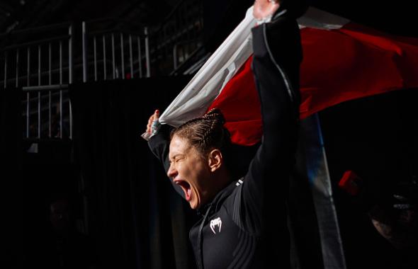 Karolina Kowalkiewicz of Poland walks out from backstage during the UFC 265 event at Toyota Center on August 07, 2021 in Houston, Texas. (Photo by Cooper Neill/Zuffa LLC)