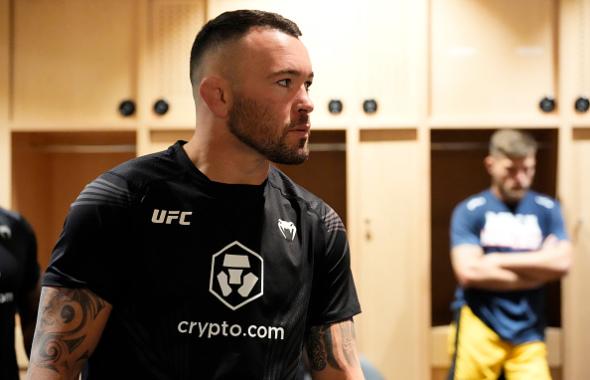 Colby Covington warms up prior to his fight during the UFC 272 event on March 05, 2022 in Las Vegas, Nevada. (Photo by Mike Roach/Zuffa LLC)