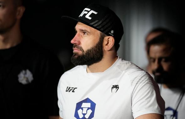 Azamat Murzakanov of Russia prepares to fight Tafon Nchukwi of Cameroon in their light heavyweight fight during the UFC Fight Night event at UFC APEX on March 12, 2022 in Las Vegas, Nevada. (Photo by Chris Unger/Zuffa LLC)