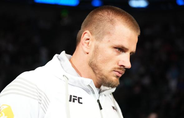 Alexandr Romanov of Moldova walks out prior to facing Marcin Tybura of Poland in a heavyweight fight during the UFC 278 event at Vivint Arena on August 20, 2022 in Salt Lake City, Utah. (Photo by Chris Unger/Zuffa LLC)