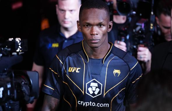 Israel Adesanya of Nigeria prepares to fight Alex Pereira of Brazil in the UFC middleweight championship bout during the UFC 281 event at Madison Square Garden on November 12, 2022 in New York City. (Photo by Jeff Bottari/Zuffa LLC)