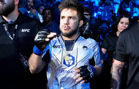 Henry Cejudo prepares to fight Aljamain Sterling in the UFC bantamweight championship fight during the UFC 288 event at Prudential Center on May 06, 2023 in Newark, New Jersey. (Photo by Chris Unger/Zuffa LLC)