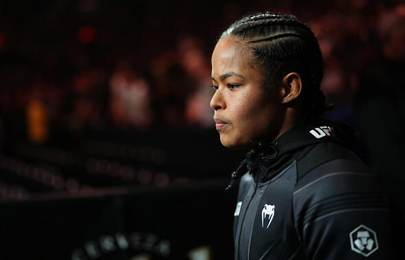 Karine Silva of Brazil prepares to fight Maryna Moroz of Ukraine in a flyweight fight during the UFC 292 event at TD Garden on August 19, 2023 in Boston, Massachusetts. (Photo by Cooper Neill/Zuffa LLC)