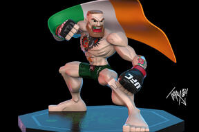 a limited-edition “The Notorious” Conor McGregor figure created by renowned Toy Art designer, Tracy Tubera